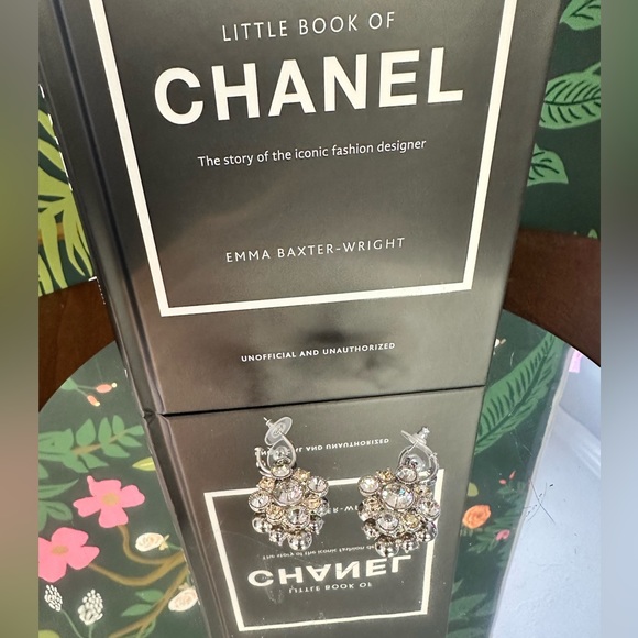 SOLD 🏆CHANEL Rhinestone Floral Drop Earrings 💎 💃With COA (EUC) - Picture 4 of 9